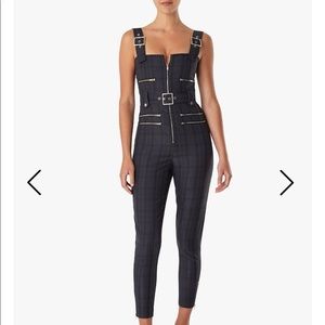 WeWoreWhat Plaid Moto Overalls
